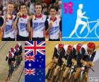 Велоспорт трек преследования группами мужчин 4000м, Соединенного Королевства, Австралии и Новой Зеландии - Лондон 2012 - подиум